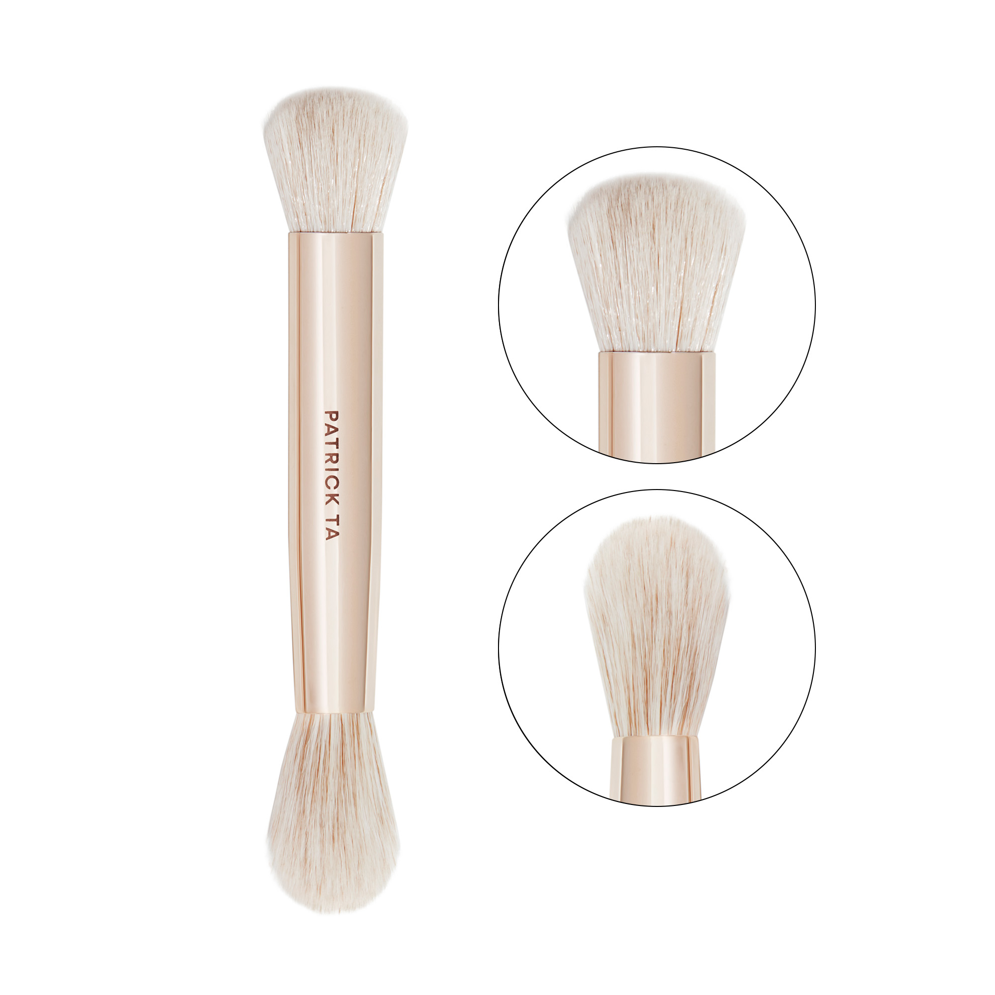 DUAL-ENDED COMPLEXION BRUSH (BROCHA PARA POLVO Y CREMA)